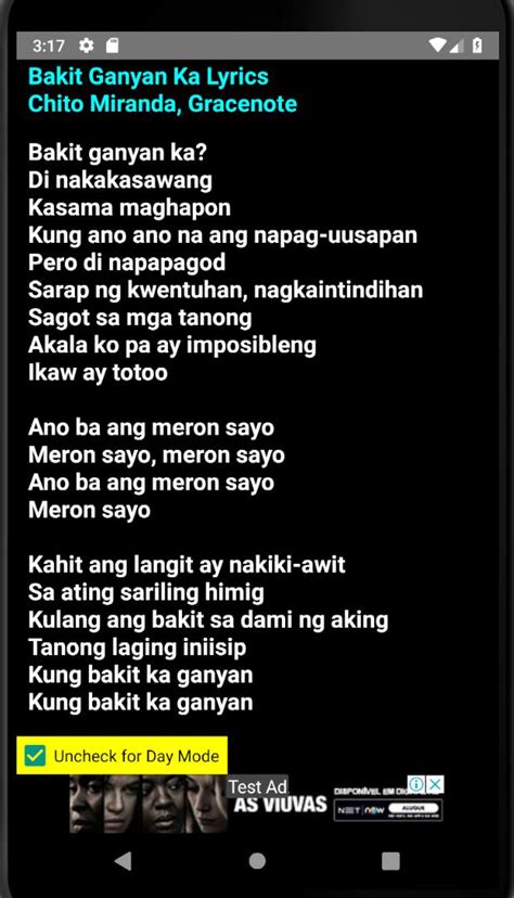 bakit ka nagparamdam lyrics.